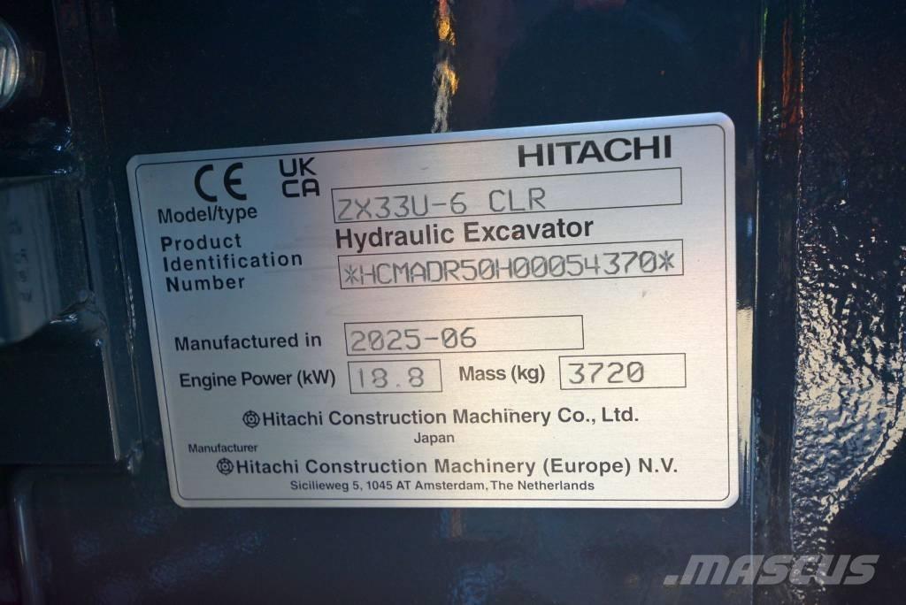 Hitachi ZX 33 U-6 Mini excavadoras < 7t