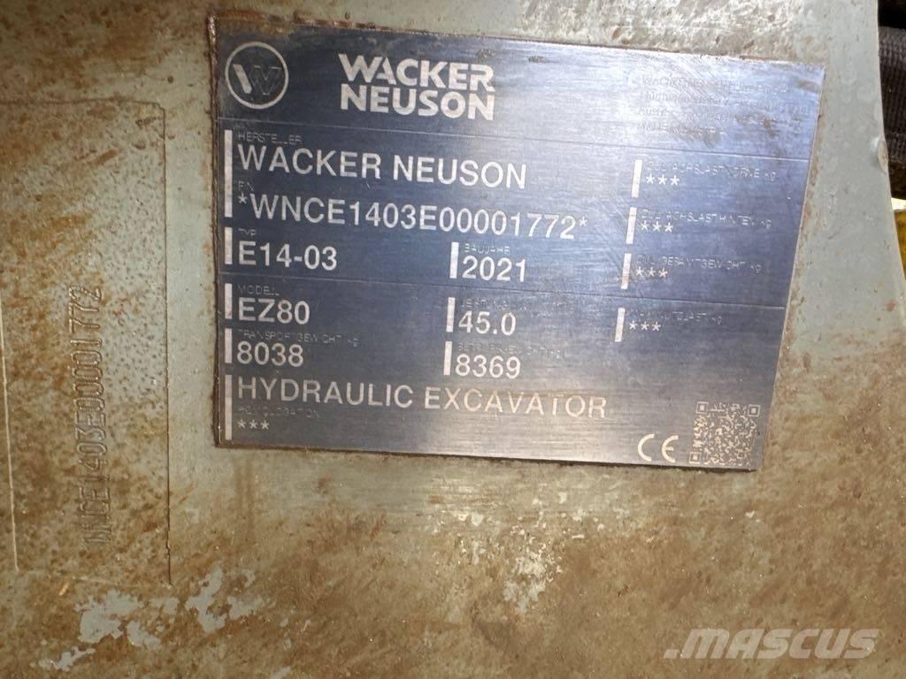 Wacker Neuson EZ80 Excavadoras de cadenas