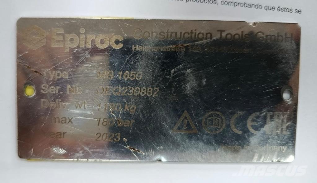 Epiroc MB1650 Martillos hidráulicos