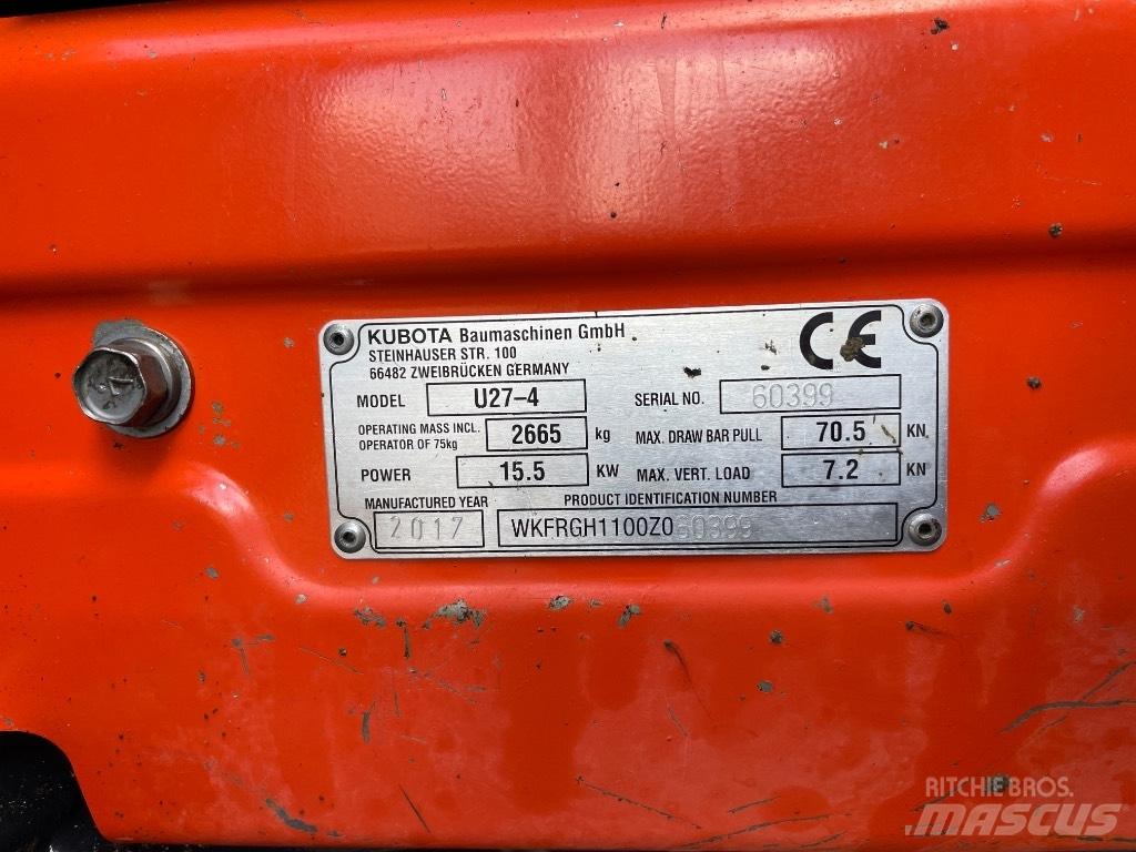 Kubota U 27-4 Mini excavadoras < 7t