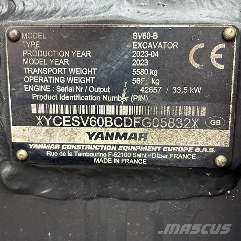 Yanmar SV60-B Mini excavadoras < 7t