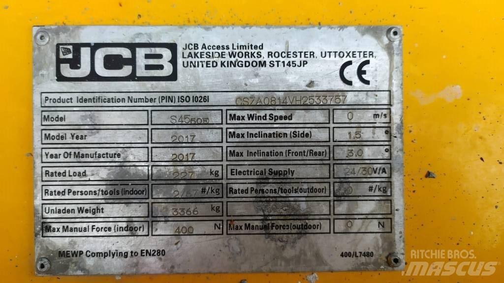 JCB S4550E Plataformas tijera