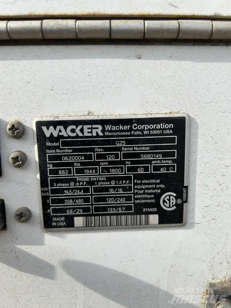 Wacker Neuson G 25 Generadores diesel
