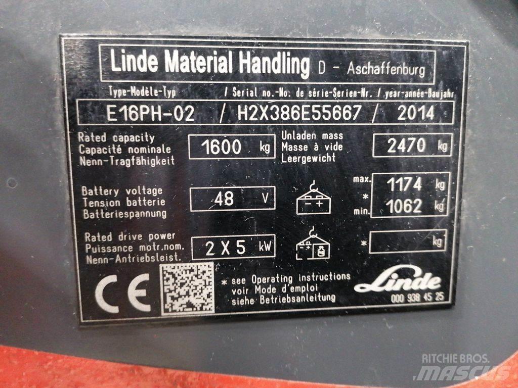 Linde E16PH-02 Carretillas de horquilla eléctrica