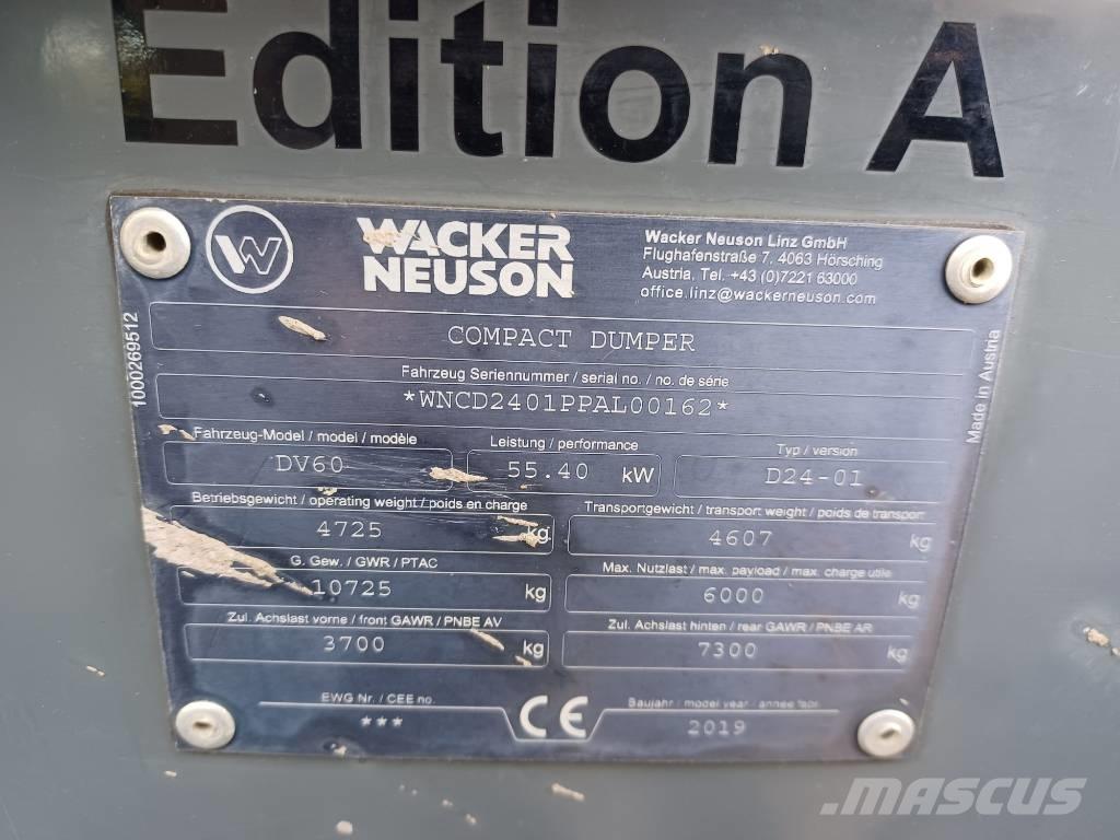 Wacker Neuson DV 60 Dúmpers de obra