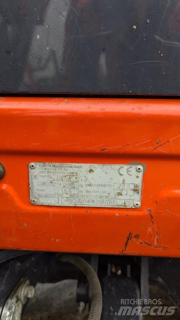 Kubota U 27-4 Mini excavadoras < 7t