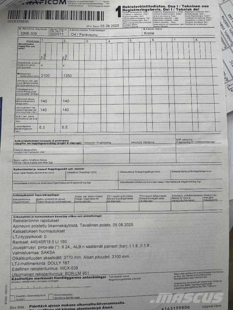 Krone Dolly Carretillas