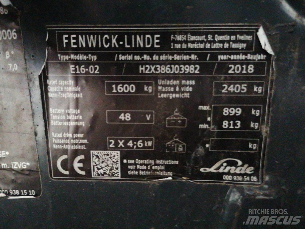 Linde E16-02 Carretillas de horquilla eléctrica