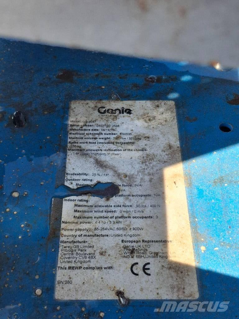 Genie GS4047 Plataformas tijera