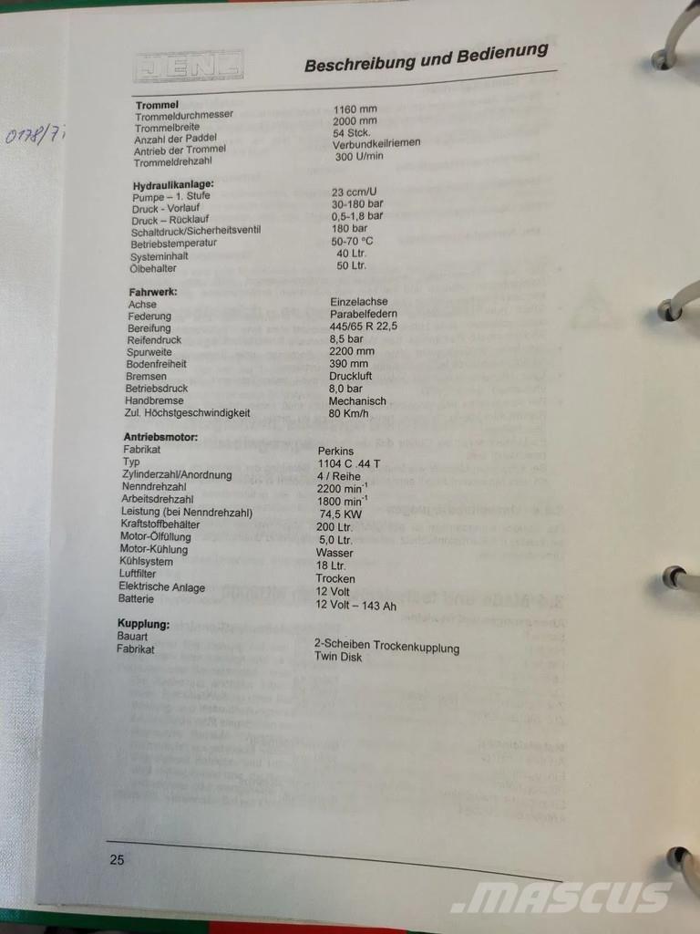 JENZ MU 2000D Trituradoras para desguace