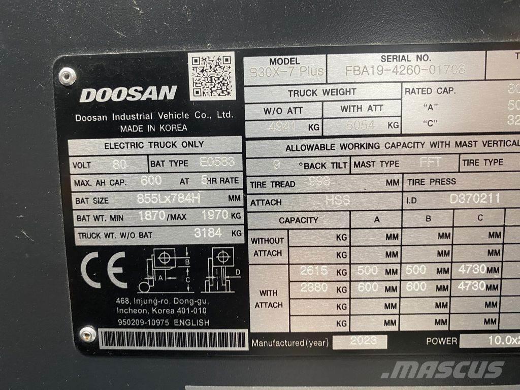 Doosan B30X-7 Carretillas de horquilla eléctrica