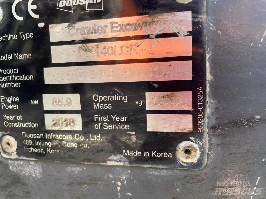 Doosan DX 140 LCR Excavadoras de cadenas