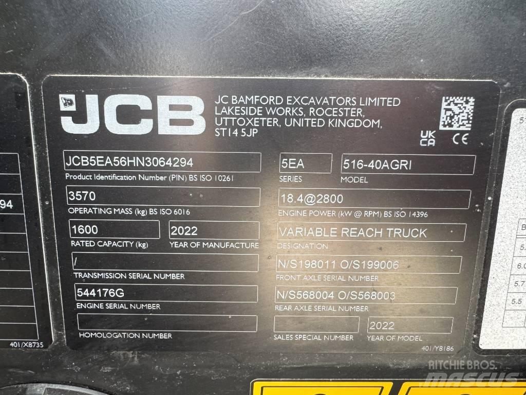 JCB 516-40AGRI Carretillas telescópicas