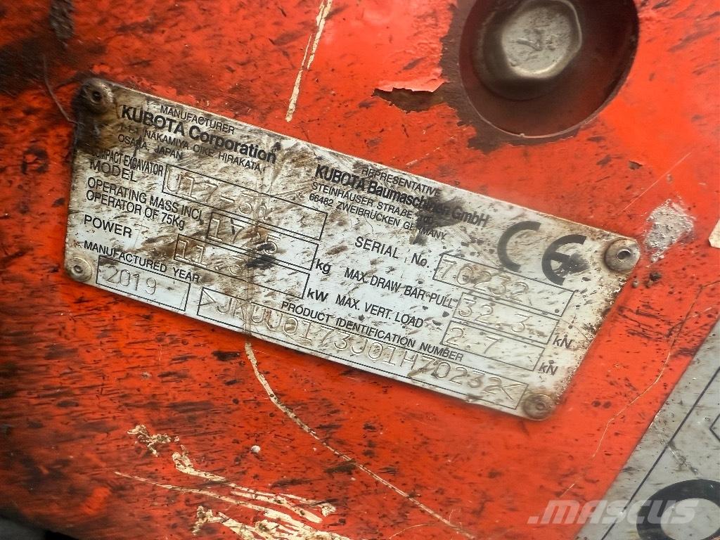 Kubota U 17-3 Mini excavadoras < 7t