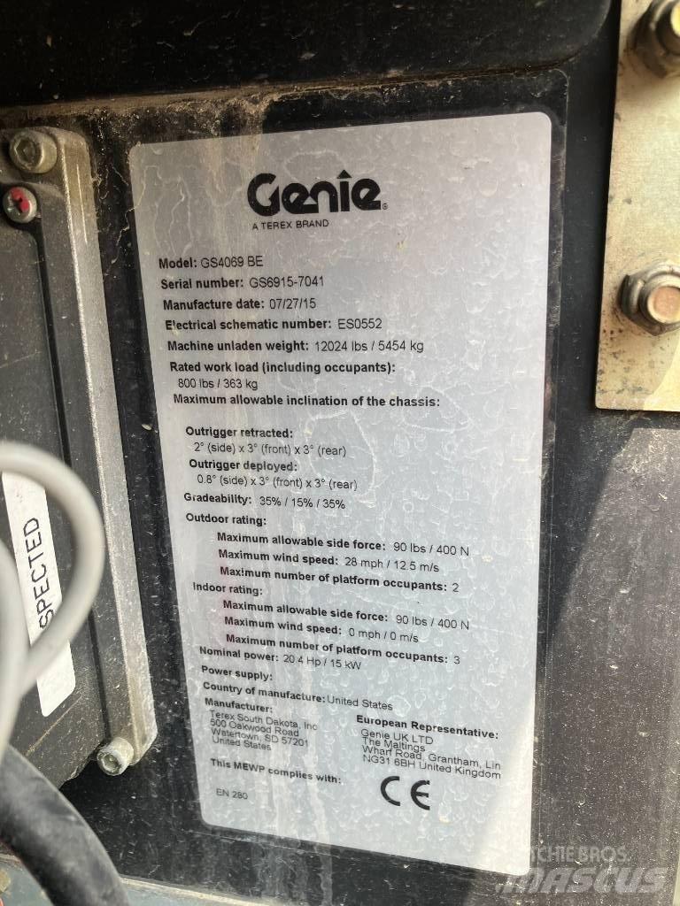 Genie GS 4069 BE Plataformas tijera