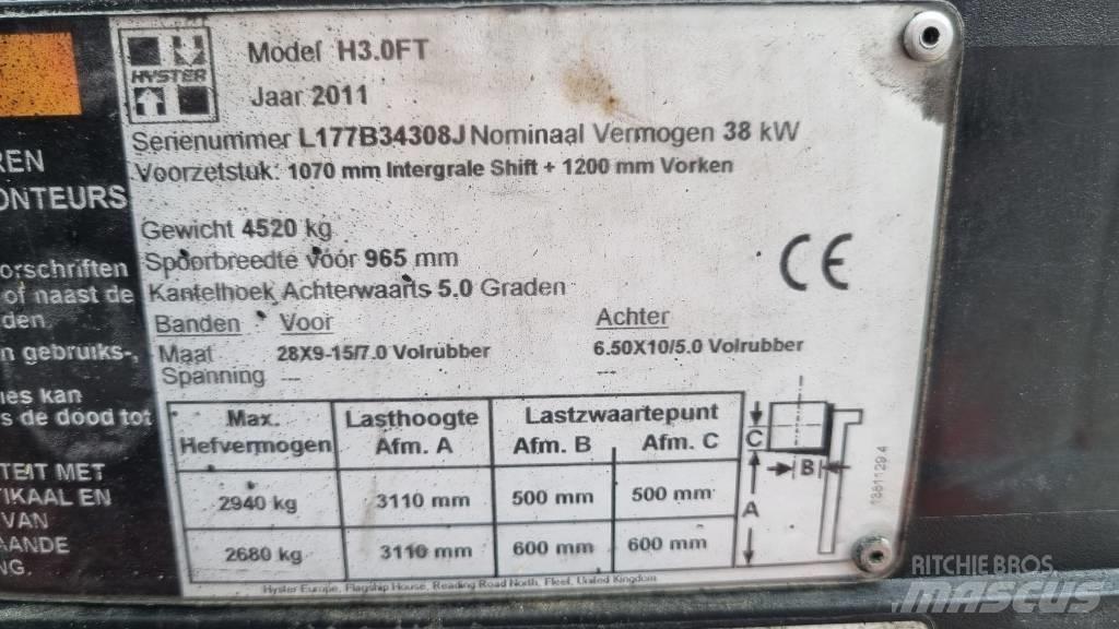 Hyster H 3.00 FT Carretillas LPG