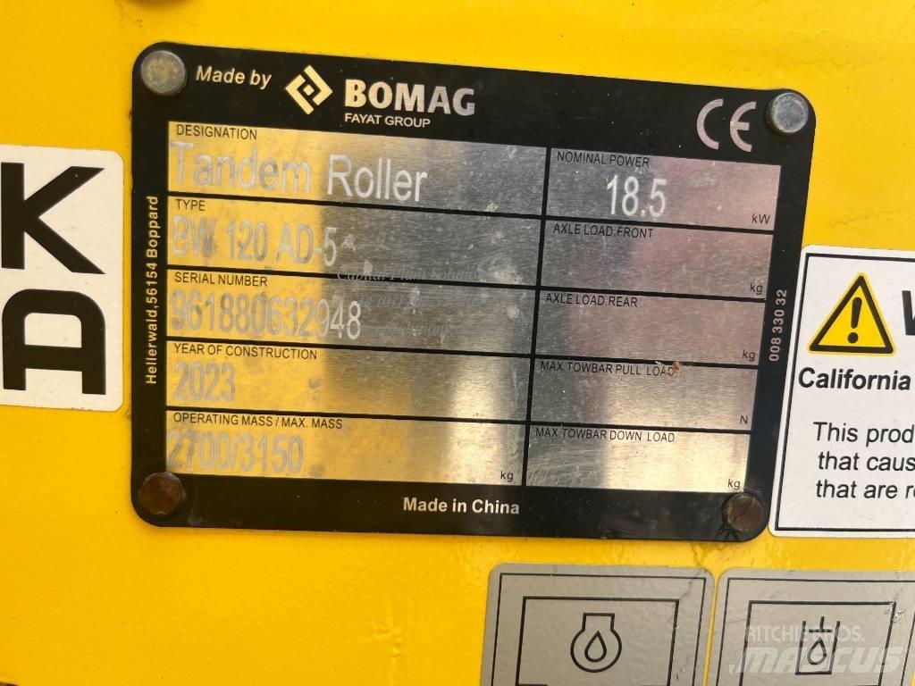 Bomag BW 120 AD-5 Rodillos de doble tambor