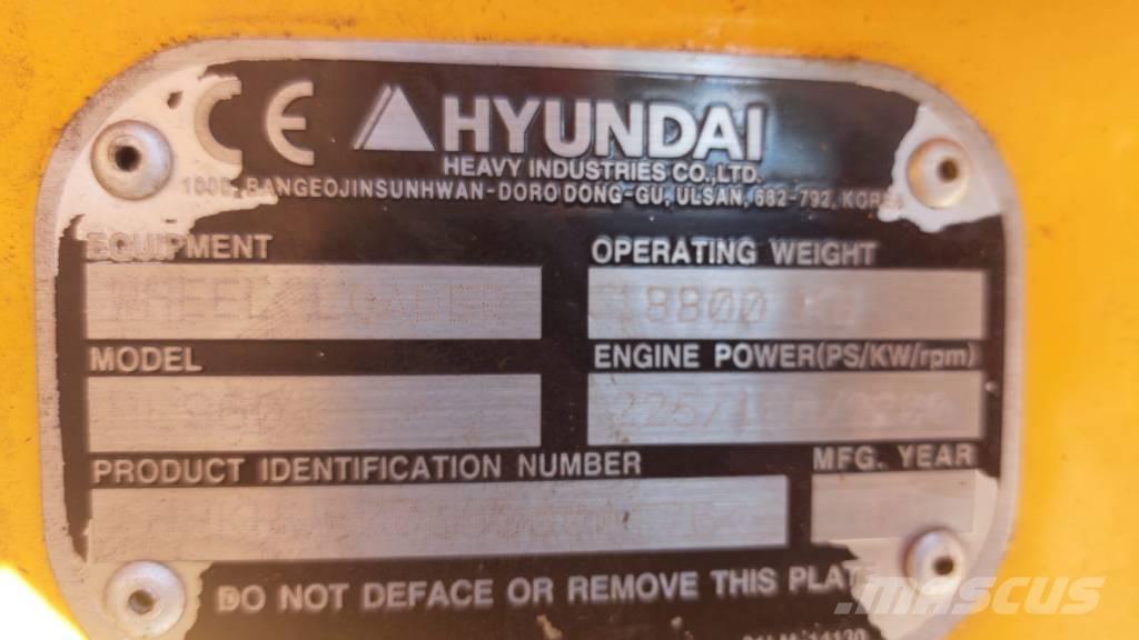 Hyundai HL 960 Cargadoras sobre ruedas