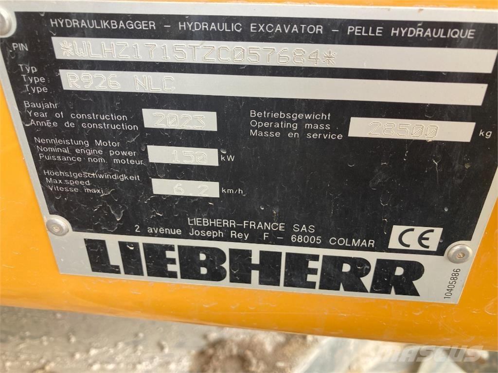 Liebherr R926 Excavadoras de cadenas