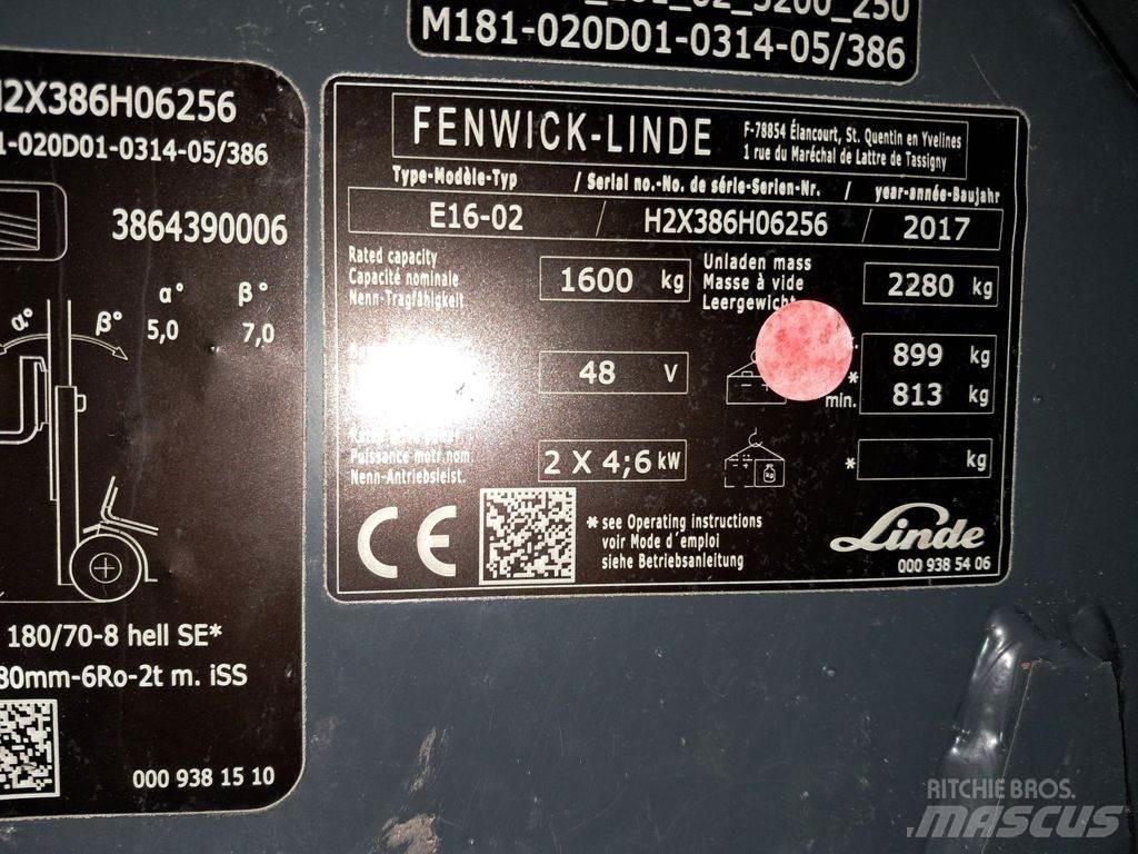 Linde E16-02 Carretillas de horquilla eléctrica