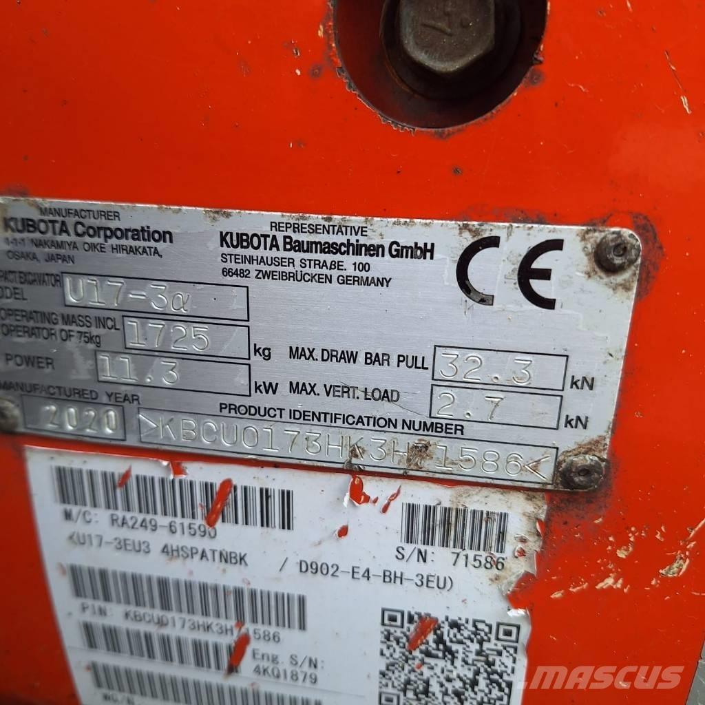 Kubota U 17-3 Mini excavadoras < 7t
