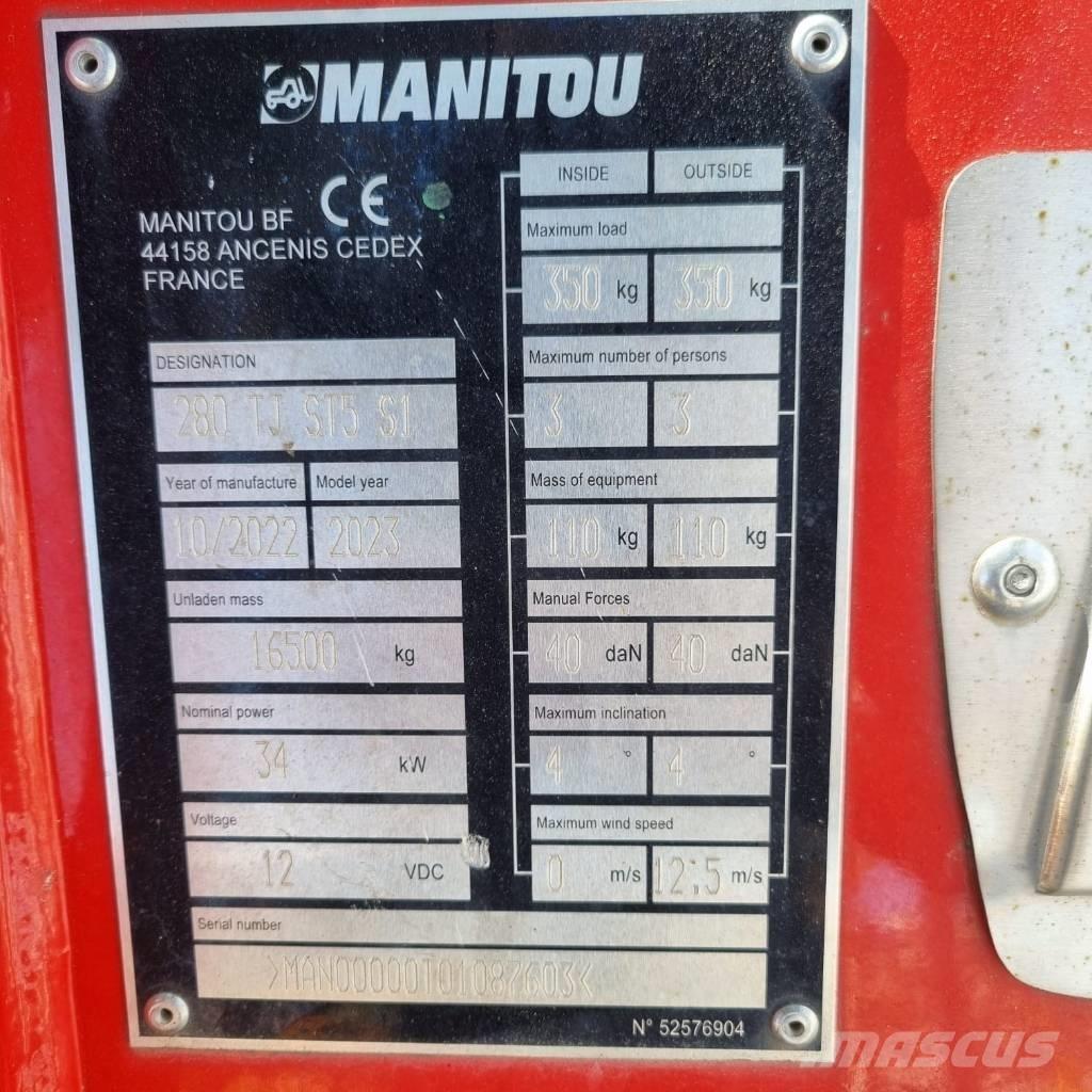 Manitou 280 TJ Plataformas de trabajo telescópica
