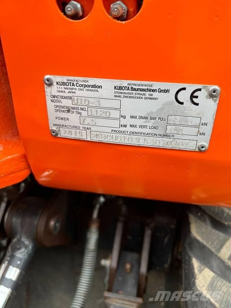 Kubota U 10-3 Mini excavadoras < 7t