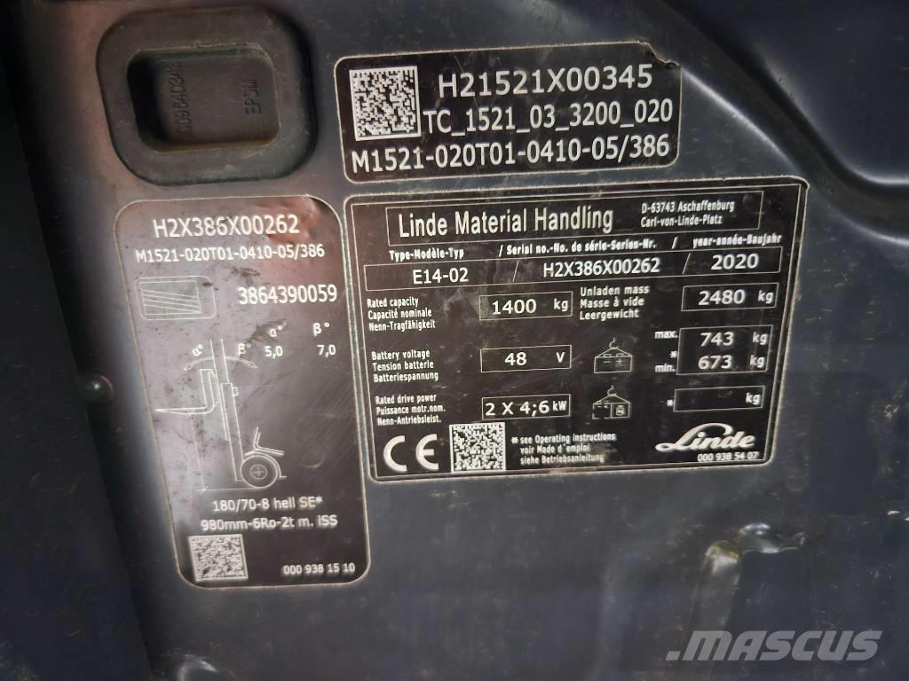 Linde E14 Carretillas de horquilla eléctrica