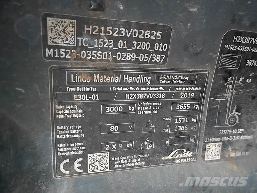 Linde E30L-01 Carretillas de horquilla eléctrica