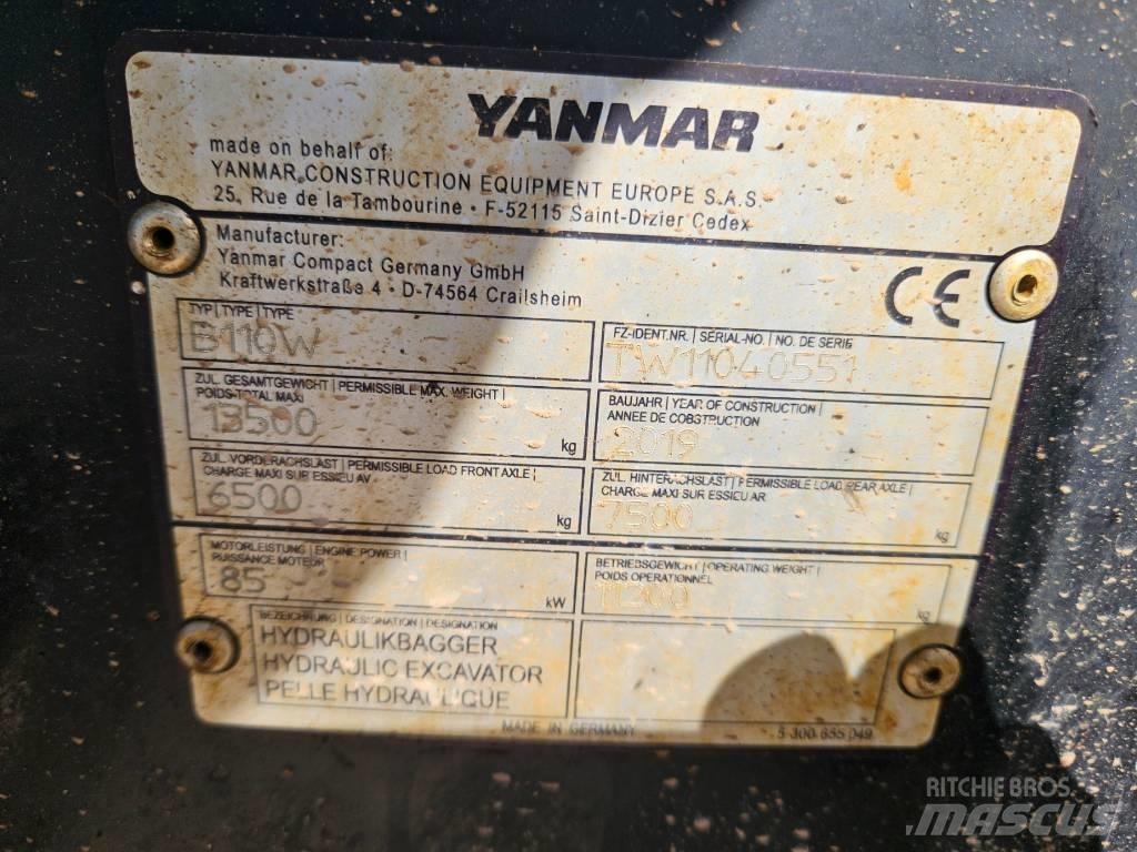 Yanmar B 110 W Retrocargadoras