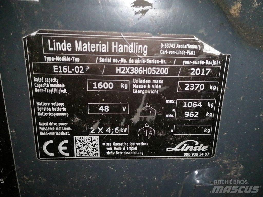 Linde E16L-02 Carretillas de horquilla eléctrica