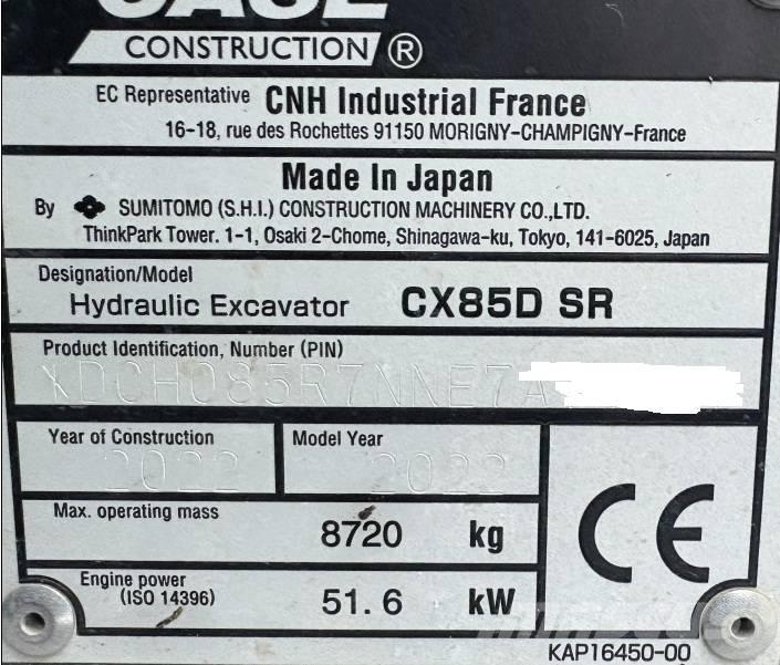 CASE CX 85 D SR Excavadoras 7t - 12t