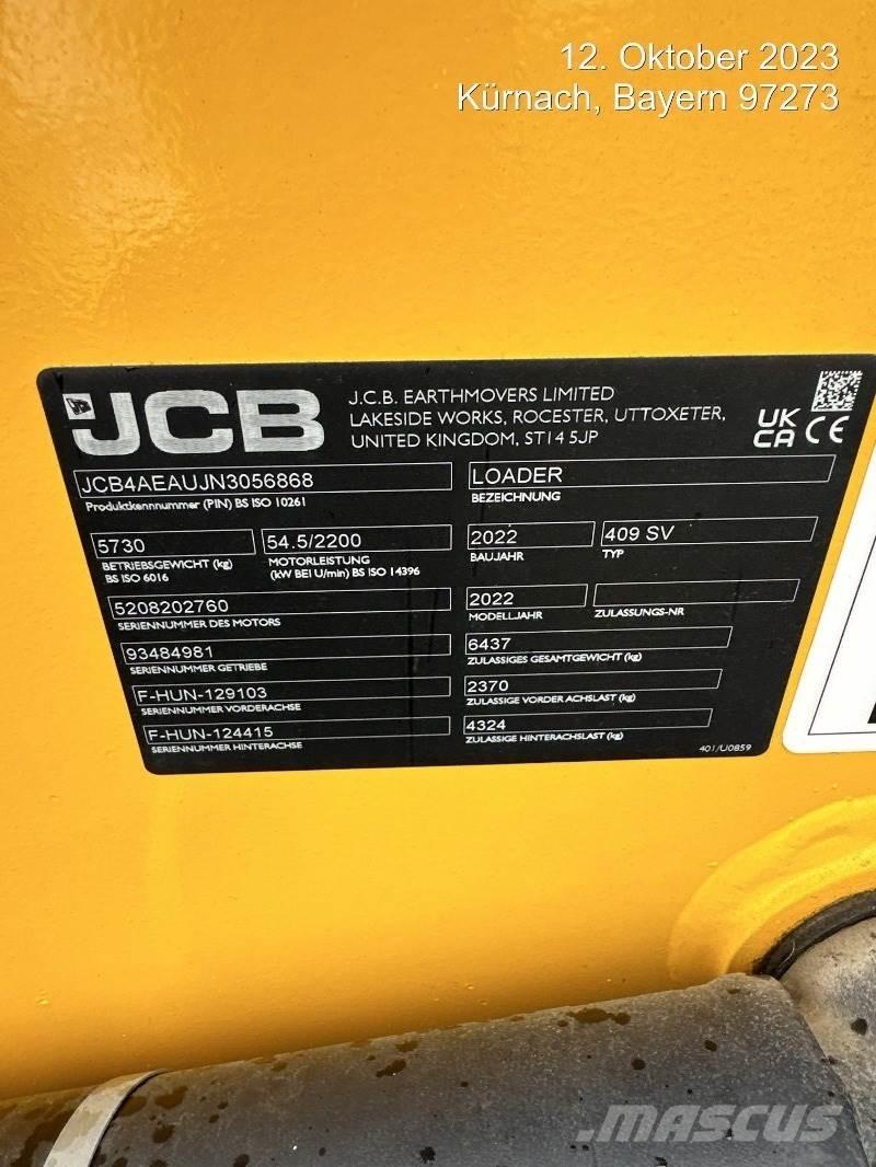 JCB 409 Cargadoras sobre ruedas