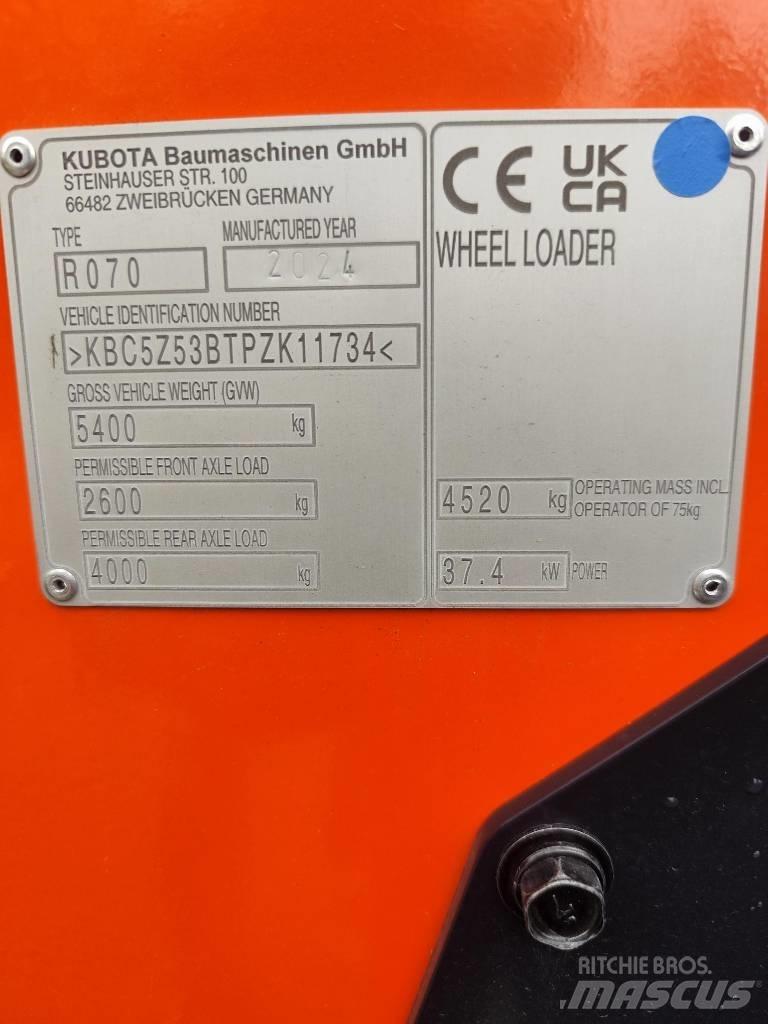 Kubota R 070 Cargadoras sobre ruedas