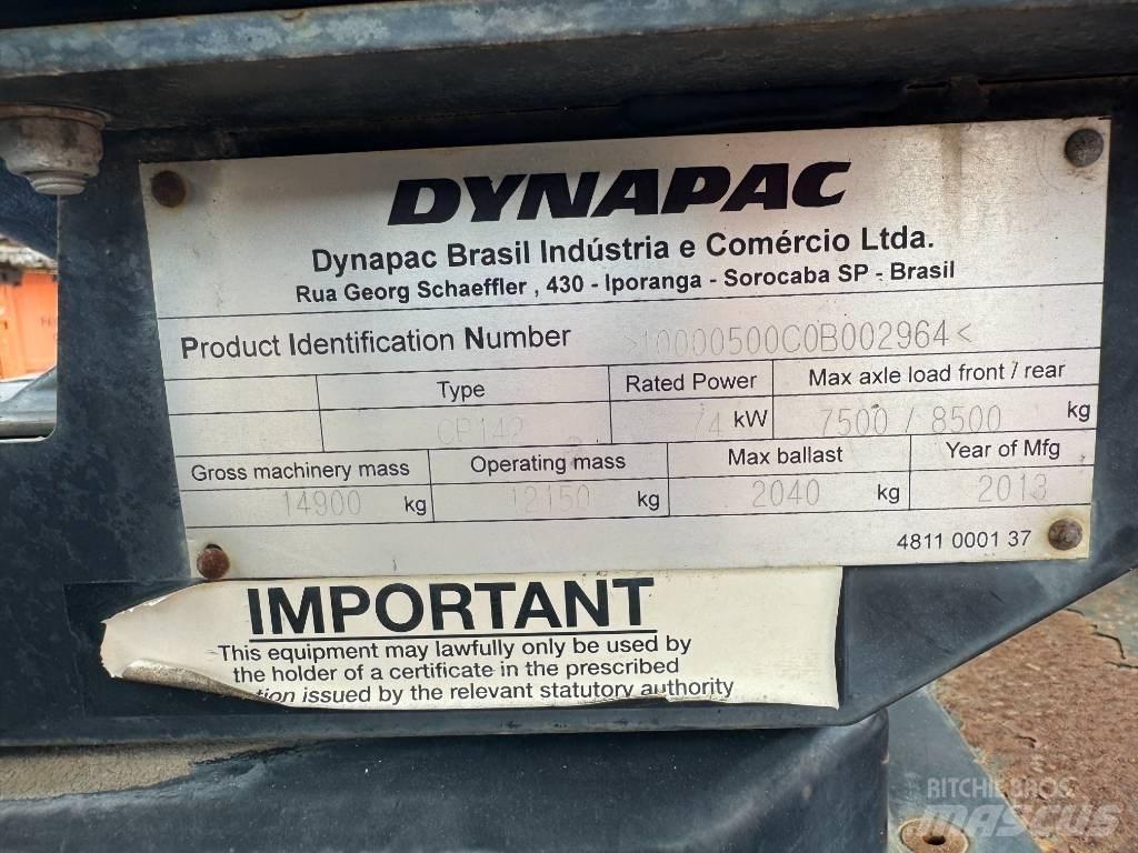 Dynapac CP 142 Rodillos sobre neumáticos