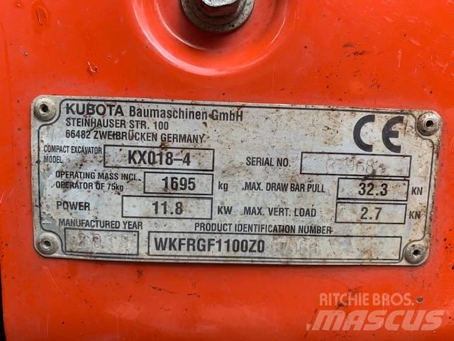 Kubota KX 018-4 Mini excavadoras < 7t