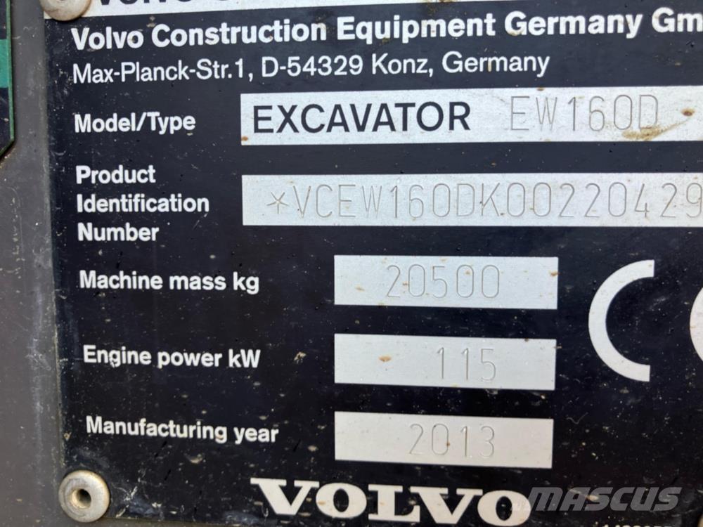 Volvo EW160D Excavadoras de ruedas