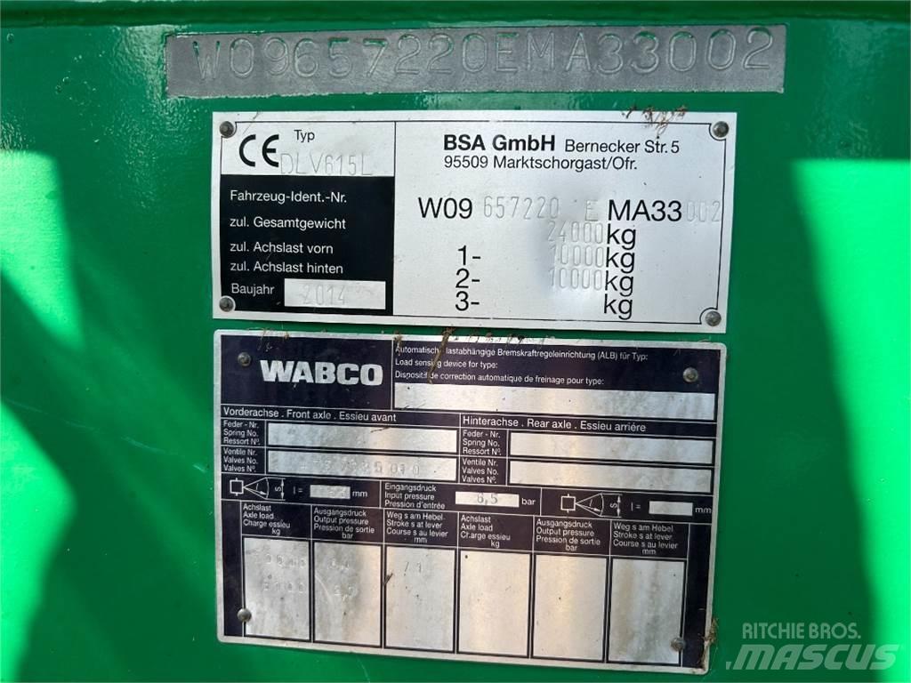 BSA DLV 615L Remolques esparcidores de estiércol