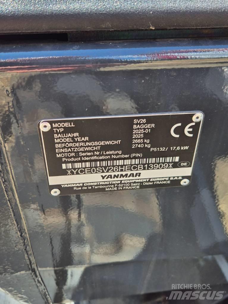 Yanmar SV26 Advance Mini excavadoras < 7t