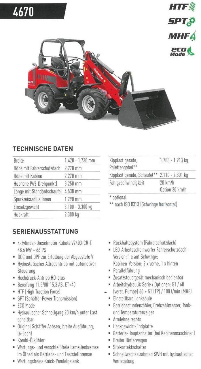 Schäffer 4670 Palas cargadoras