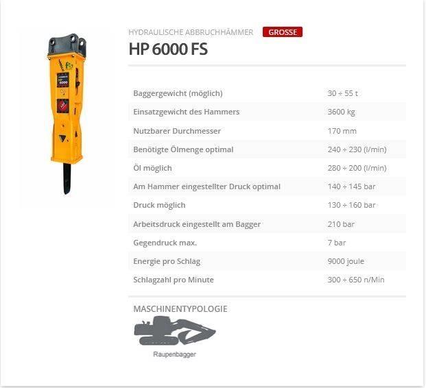 Indeco HP 6000 FS Martillos hidráulicos