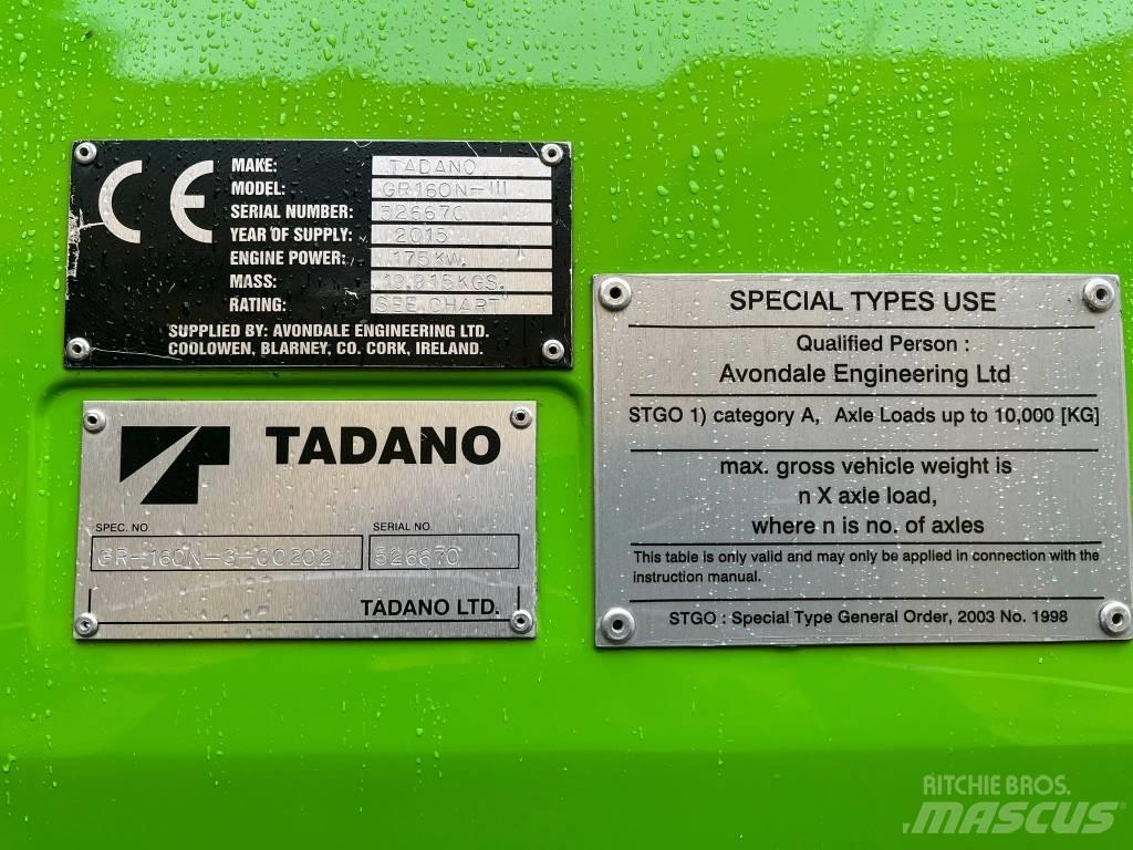 Tadano GR 160 n3 Grúas autopropulsadas