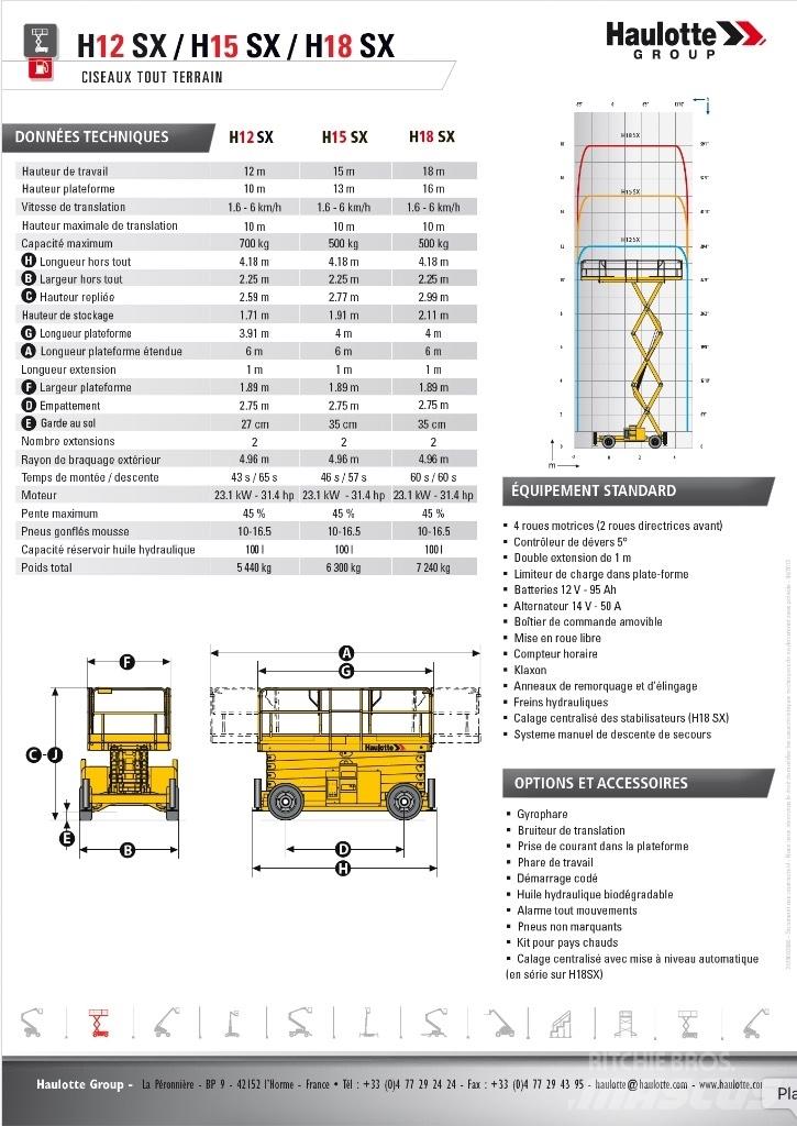 Haulotte H 15 SX Plataformas tijera