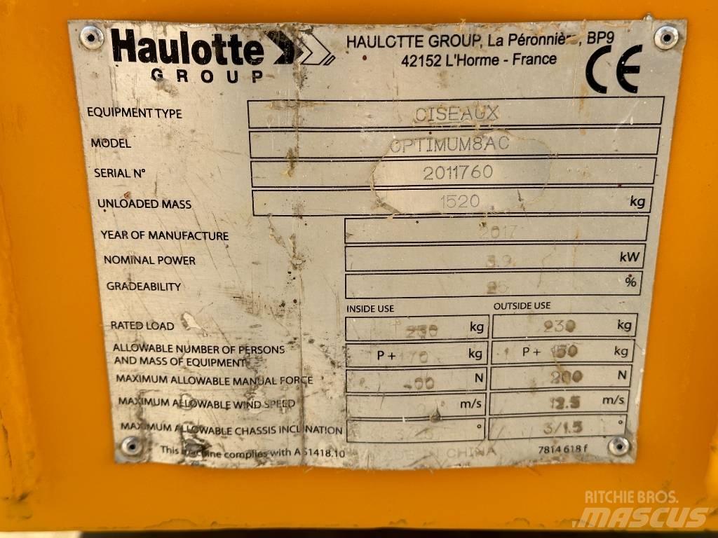 Haulotte OPTIMUM 8 Plataformas tijera