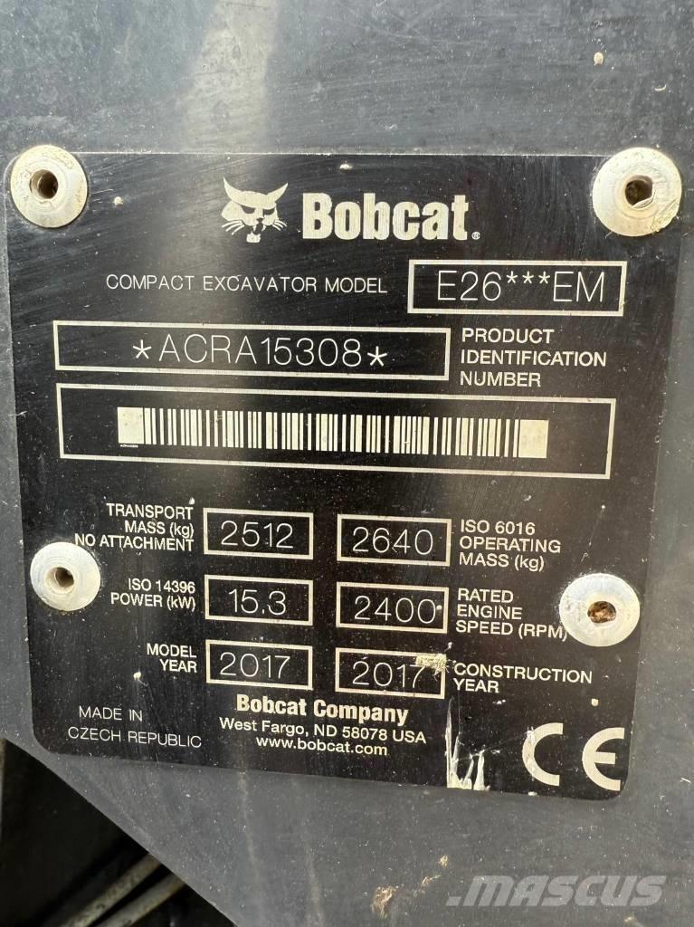 Bobcat E 26 EM Mini excavadoras < 7t