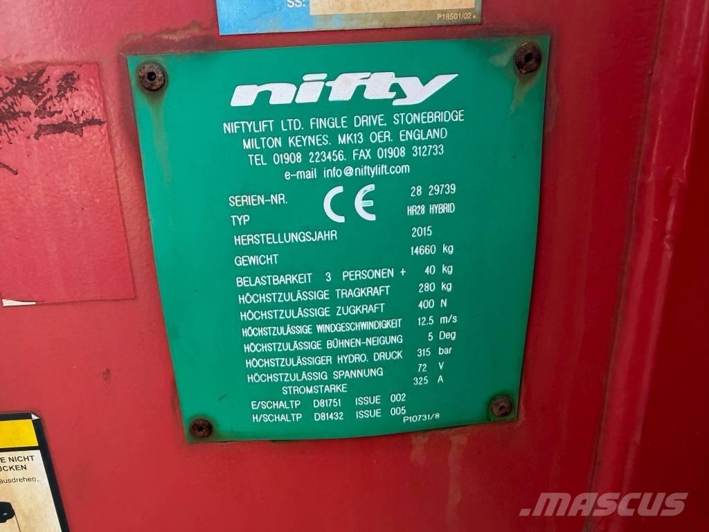 Niftylift HR 28 Plataforma de trabajo articulada