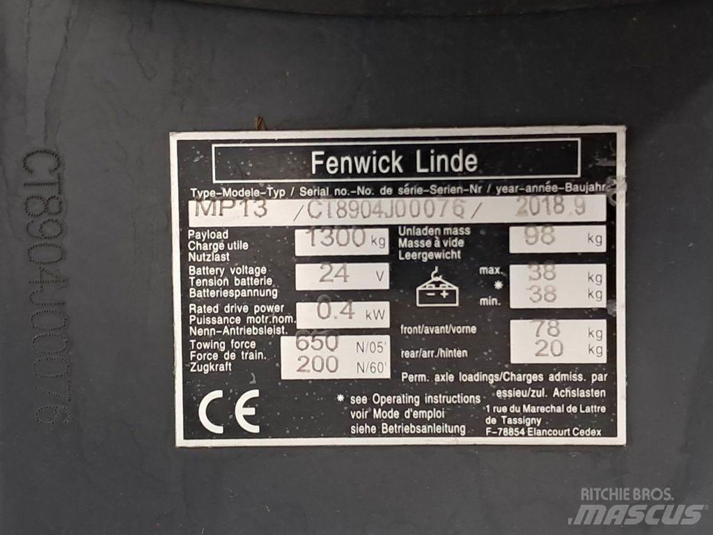 Linde MP13 Transpaletas Manuales