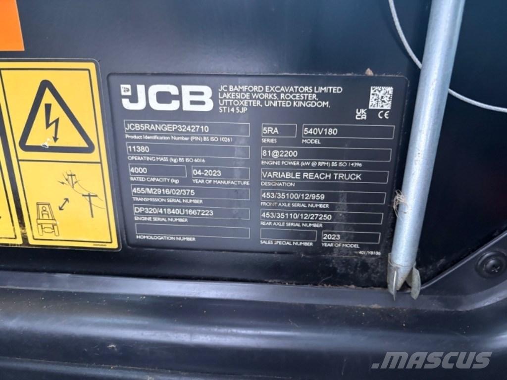 JCB 540-180 Carretillas telescópicas