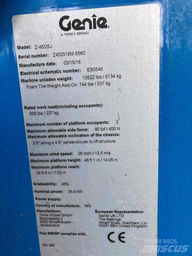 Genie Z 45/25 J Plataforma de trabajo articulada