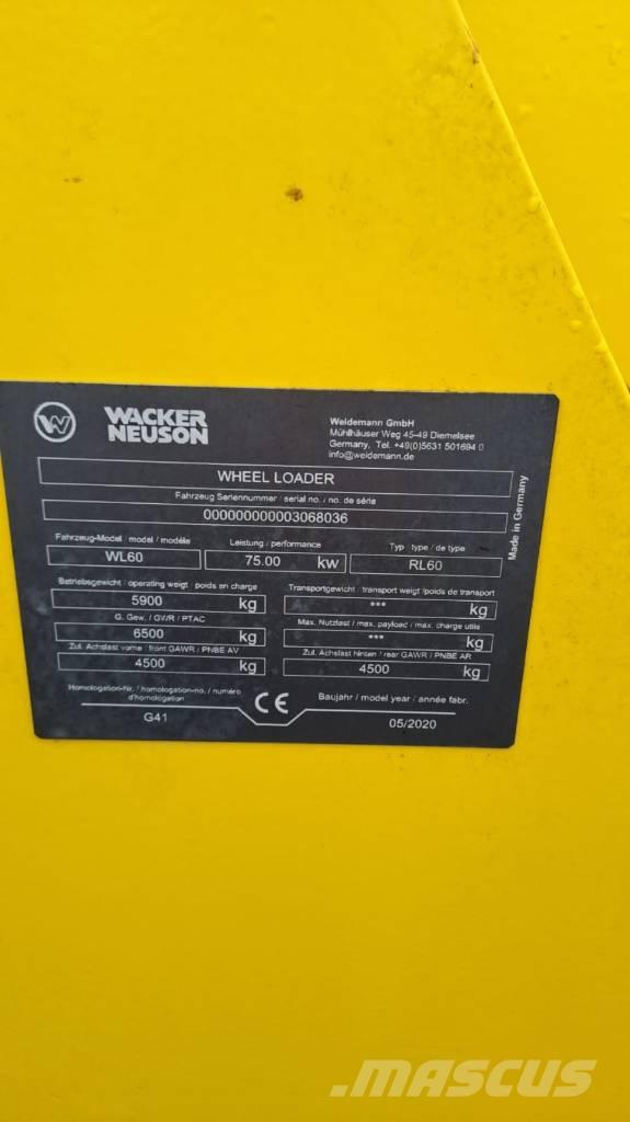 Wacker Neuson WL60 Cargadoras sobre ruedas